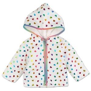 NWT Penelope Mack Jacket Rainbow Hearts